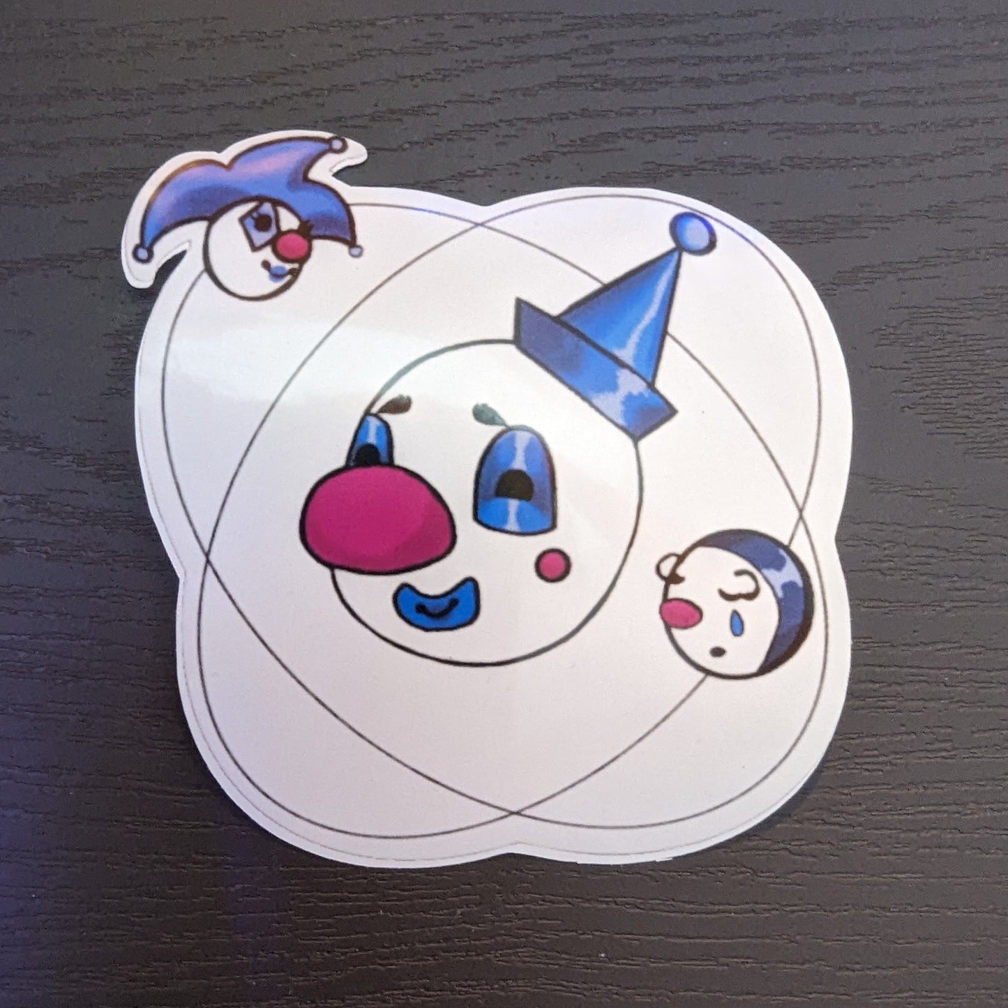 Clownium Logo Clown Atom Element of Silliness ™ Vinyl Sticker