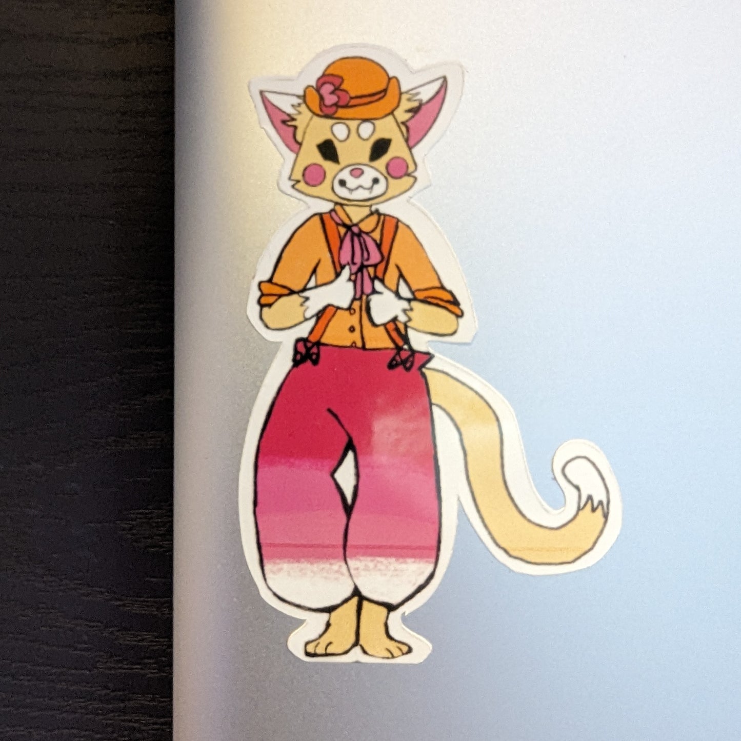 Jill - Lesbian Pride Cat Clown Vinyl Sticker