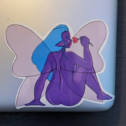 Midnight Butterfly Fairy Vinyl Sticker