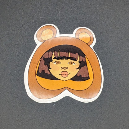 Bear Hood Vinyl Sticker