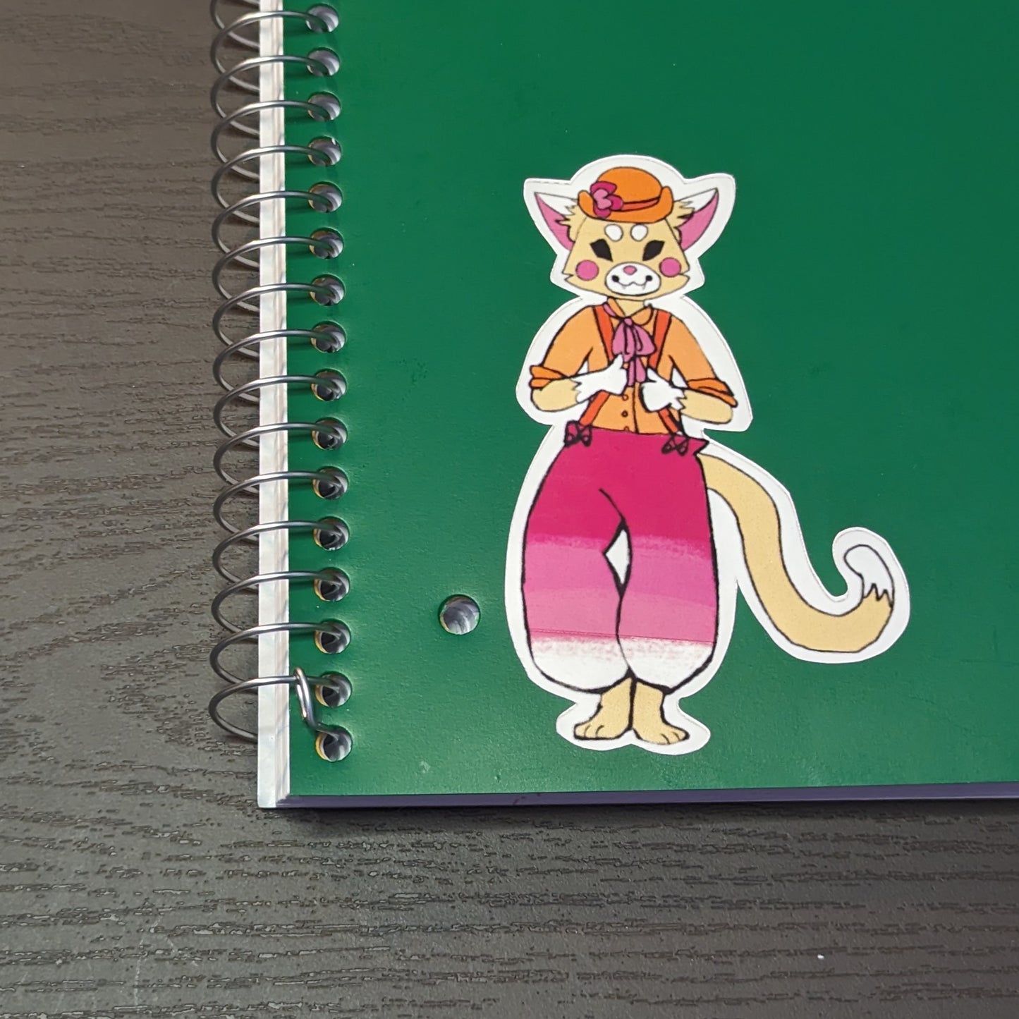 Jill - Lesbian Pride Cat Clown Vinyl Sticker