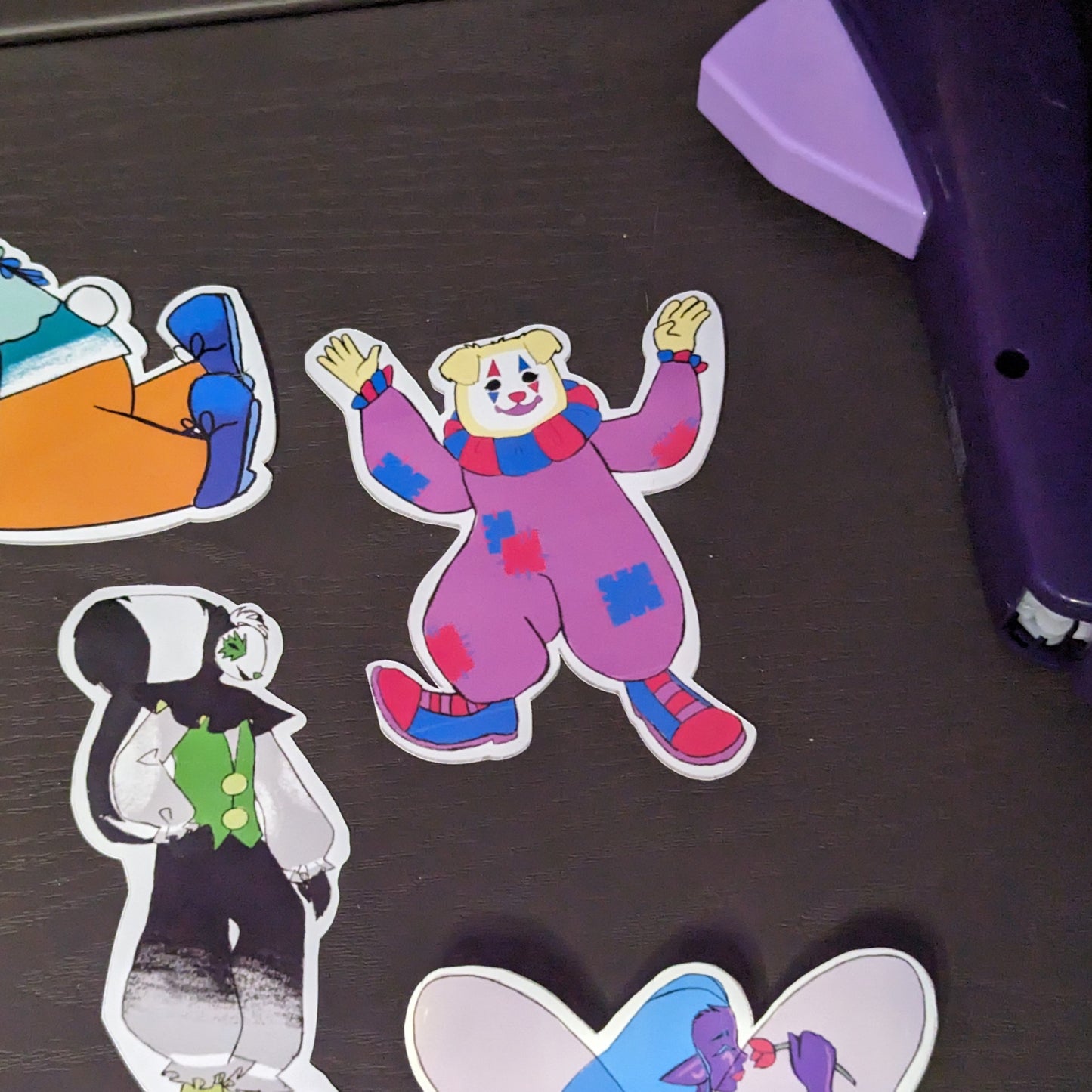 Andy - Bisexual Dog Clown Vinyl Sticker