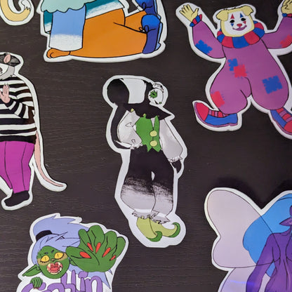 Petunia - Aromantic Skunk Clown Vinyl Sticker